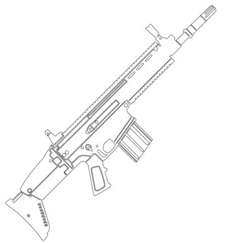 FN SCAR Assault Rifle Coloring page