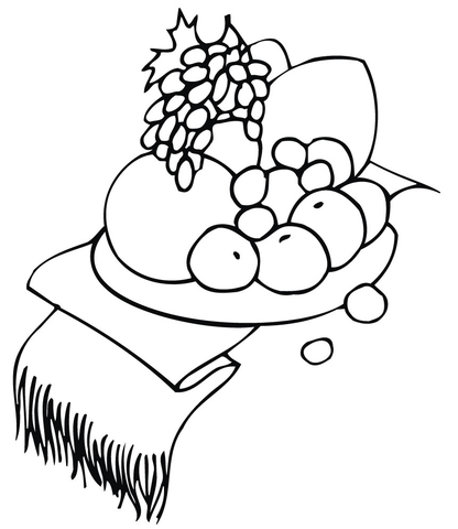 Food for Thanksgiving Dinner  Coloring page