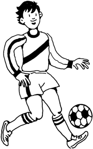 Footballer (Soccer player) Coloring page
