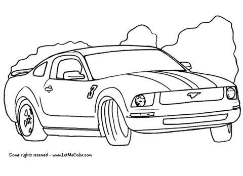 Ford Mustang Coloring page