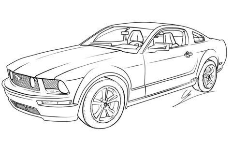 Ford Mustang GT Coloring page
