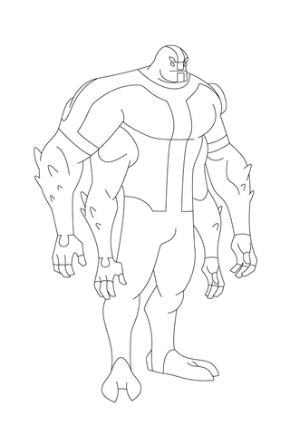 Ben 10 Four Arms Stands Tall And Proud Coloring page