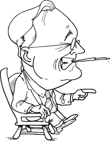 Franklin D. Roosevelt Caricature Coloring page