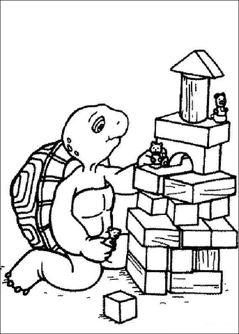 Franklin Is Playing  Coloring page