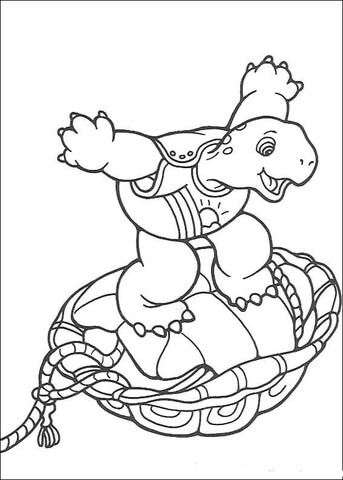 Franklin Plays His Toy  Coloring page