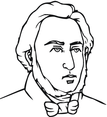 Frederic Chopin  Coloring page