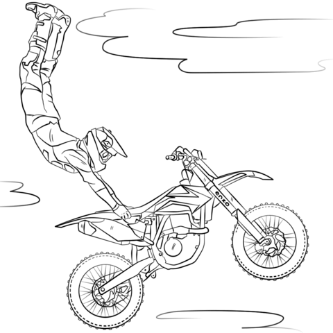 Freestyle Motocross Coloring page