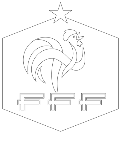 French Football Federation Logo Coloring page