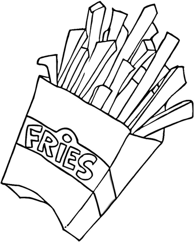 French Fries  Coloring page