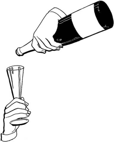 French Red Wine  Coloring page