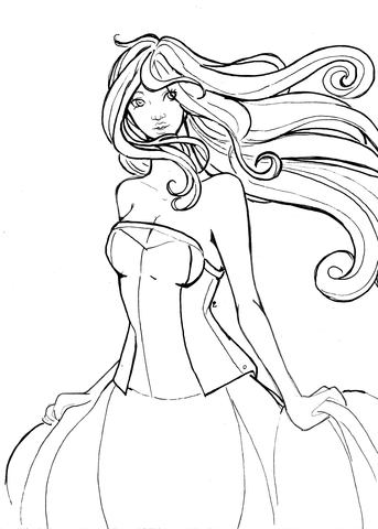 Fresh Wind by Namtia Coloring page