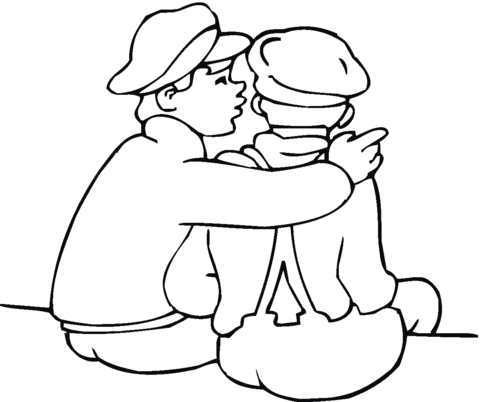 Friends Coloring page