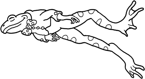 Happy Frog Coloring page
