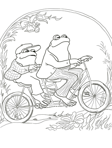Frog and Toad Together Coloring page