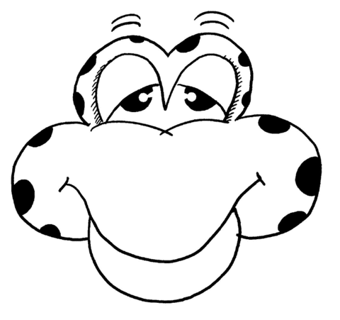 Frog Head Illustration Coloring page