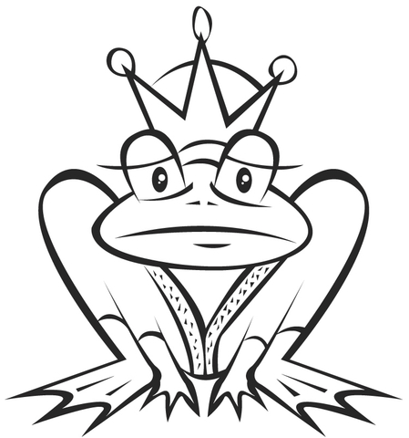 Frog Is A Prince  Coloring page