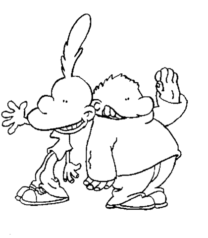Titeuf and Hugo Coloring page