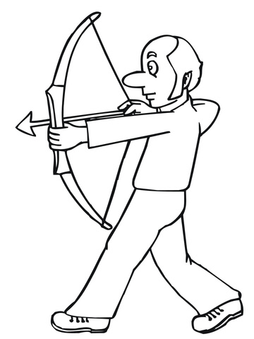 Funny Archer Coloring page
