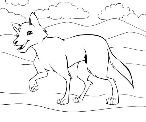 Funny Dingo Coloring page