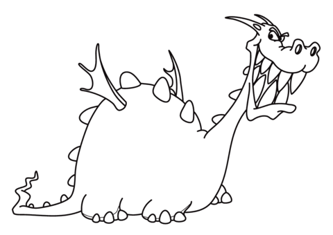 Funny Dragon Coloring page