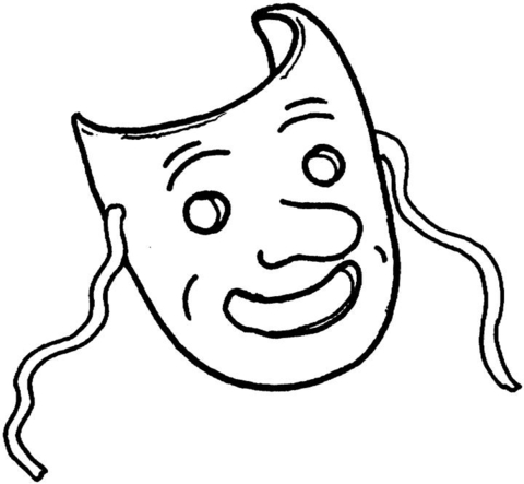 Funny Mask  Coloring page