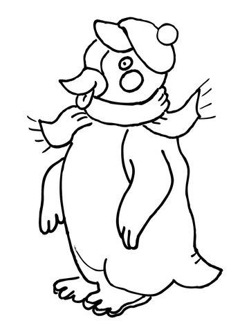 Funny Penguin  Coloring page