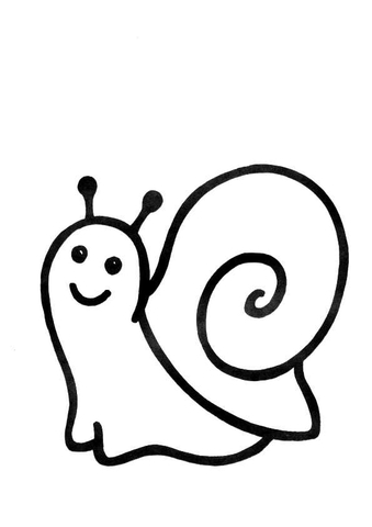 Funny Snail Coloring page