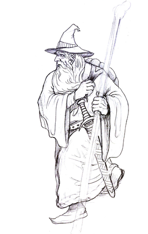 Gandalf On His Way  Coloring page