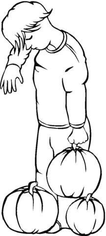Gathering of Pumpkins Coloring page