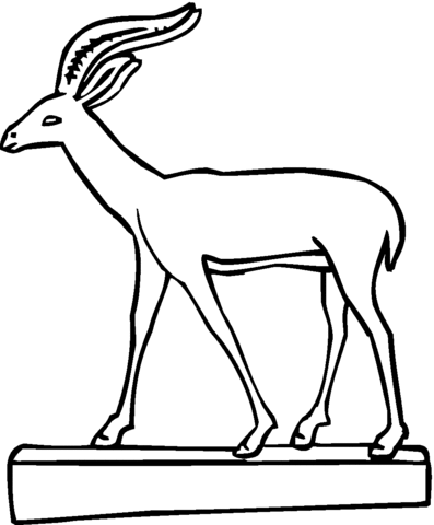Gazelle 3 Coloring page