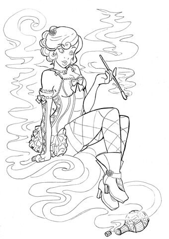 Genie Lilith by Namtia Coloring page
