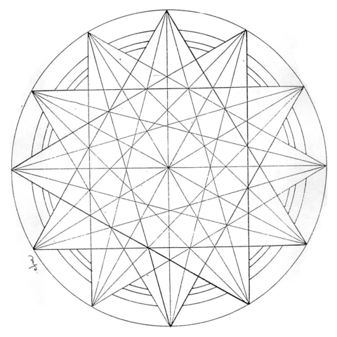 Geometric Mandala Coloring page