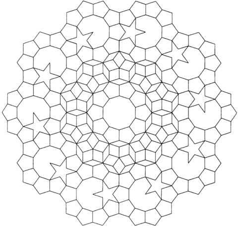Geometric Mandala with Hexagons Coloring page