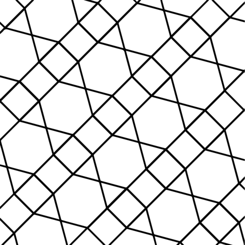 Geometric Tessellation with Hexagon, Triangle and Square Coloring page