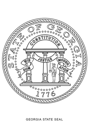 Georgia State Seal Coloring page