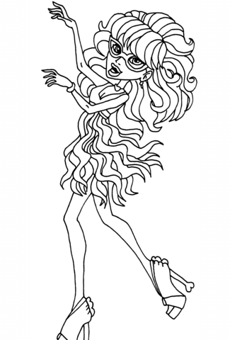 Ghoulia Dance Coloring page
