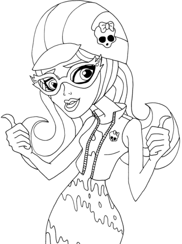 Ghoulia Thumps up Coloring page