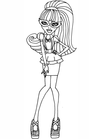 Ghoulia Yelps Dot Dead Gorgeous Coloring page
