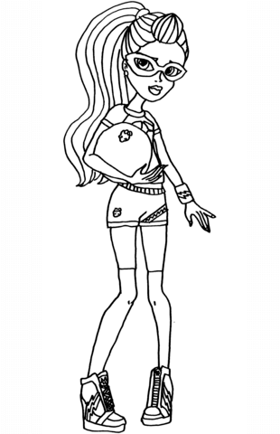 Ghoulia Yelps Schools Out Coloring page