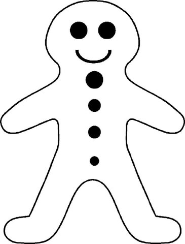 Gingerbread Boy Coloring page