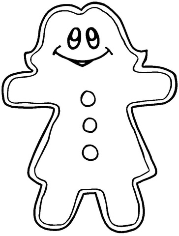 Gingerbread Girl Coloring page