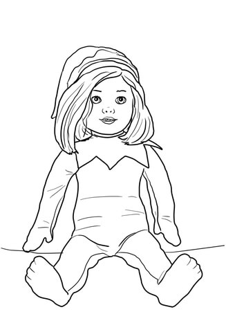 Girl Elf on the Shelf Coloring page