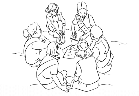 Girl Scouts Coloring page