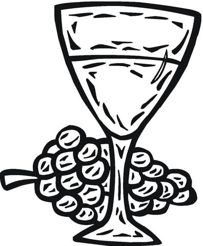 Glass Of Wine  Coloring page