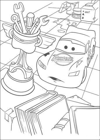 McQueen and the Goblet   Coloring page