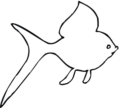 Goldfish outline Coloring page