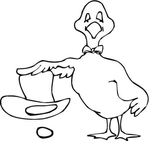 Goose Act As Magician Coloring page