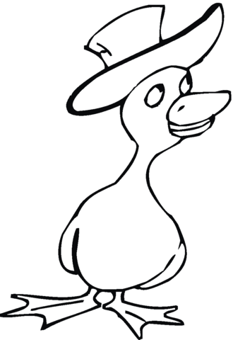 Goose With Hat Coloring page