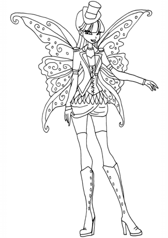 Gothic Musa Coloring page
