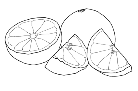 Grapefruit Coloring page